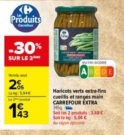 haricots verts Carrefour