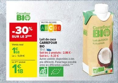 lait de coco Carrefour