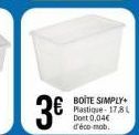 3  BOITE SIMPLY Plastique - 1784 Dont 0,046 récomob