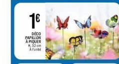 10  DECO PAPILLON A PIQUER H 32 cm Alunte