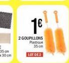 16  2 GOUPILLONS  Pastique  35 cm LOT DE2