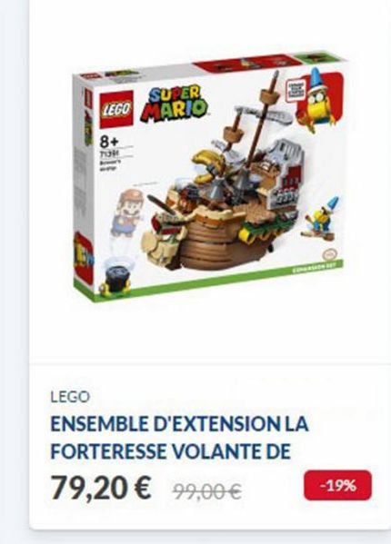 SUTER  LEGO ARIO  8+  TO  -  LEGO ENSEMBLE D'EXTENSION LA FORTERESSE VOLANTE DE 79,20  99,00  -19%