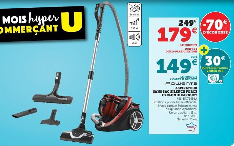 aspirateur sans sac Rowenta