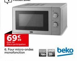 Four micro-ondes Beko offre à 3€