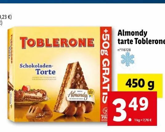 almondy tarte toblerone