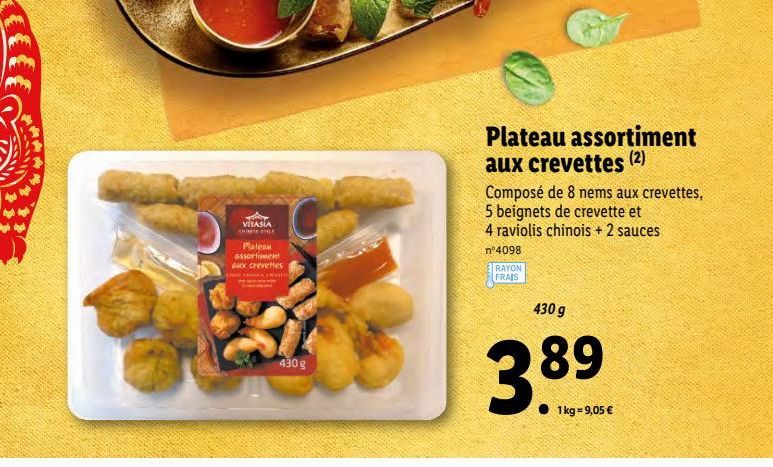 plateau assortiment ayx crevettes