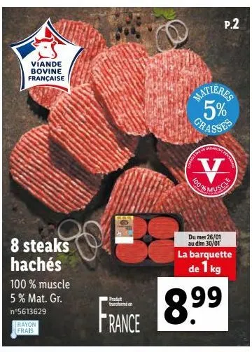 8 steaks hachés