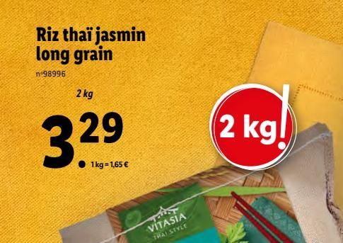 riz thai jasmin long grain