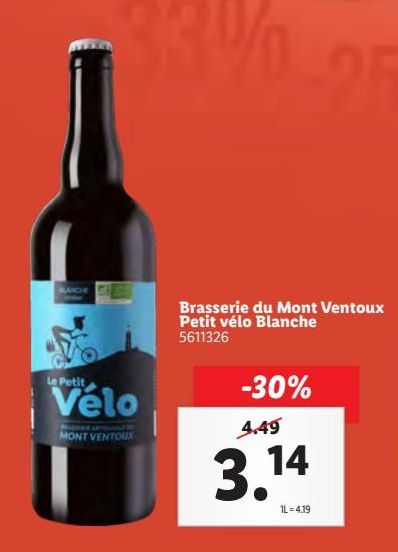 Brasserie du Mont Ventoux Petit velo Blanche