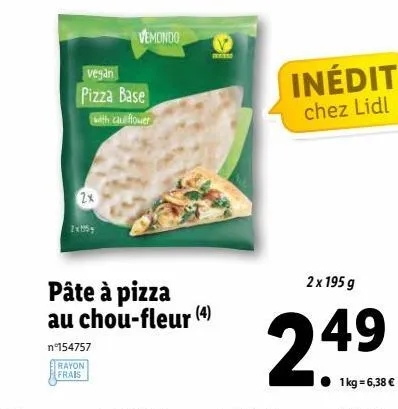 pâté a pizza au chou-fleur