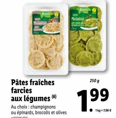 pâtes fraîches farcies aux legumes