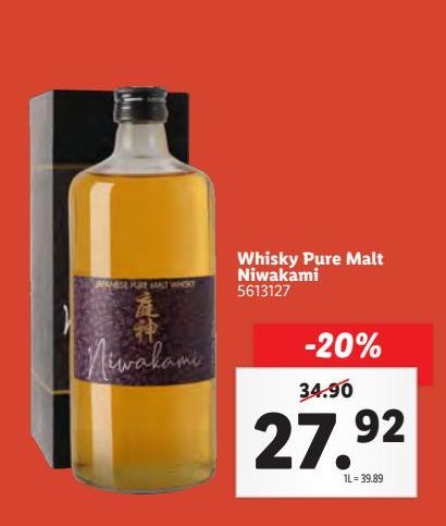 Whisky pure malt niwakami offre à 27,92€
