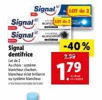 dentifrice signal