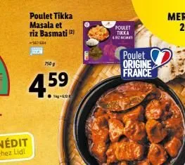 poulet tikka masala et riz basmati (2) ????  poulet tikka  7509  poulet origine france  4.59