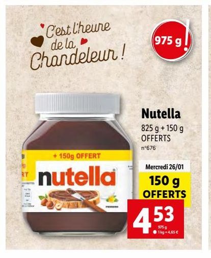 Nutella offre à 4,53€