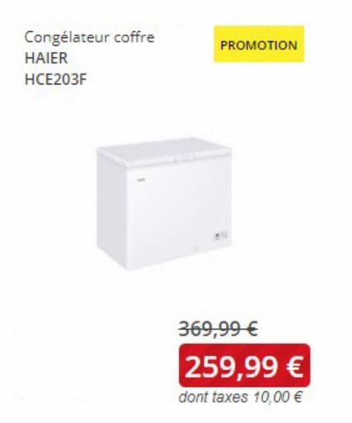 congélateur coffre Haier