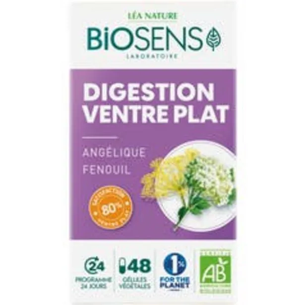 biosens gélule végétale digestion ventre plat - angélique fenouil - bio