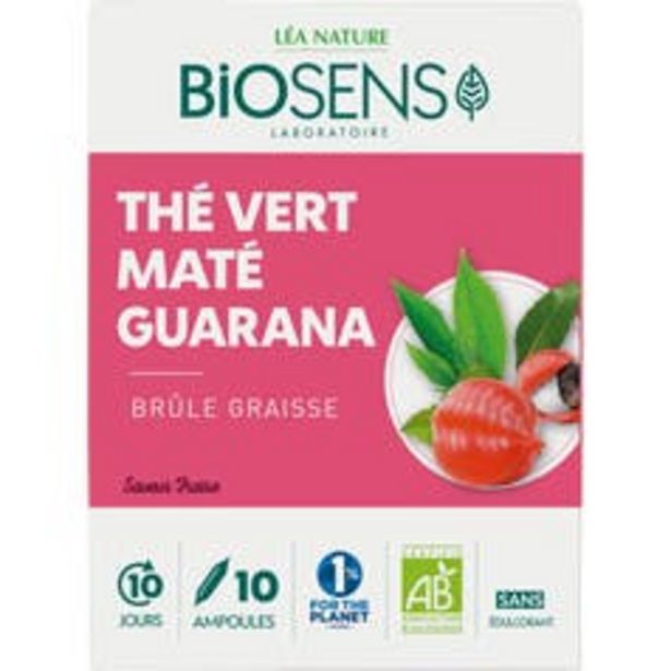 Biosens Ampoule Brûle Graisse Thé vert - Maté - Guarana - bio