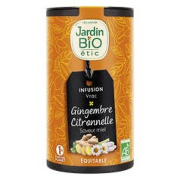 Jardin BiO étic Infusion vrac Gingembre Citronnelle saveur miel - bio