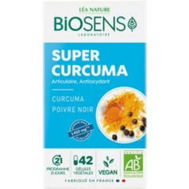 biosens gélule végétale super curcuma - antioxydant articulaire - bio