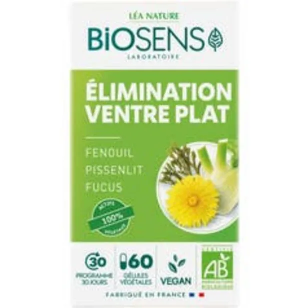 biosens gélule végétale ventre plat elimination - fenouil fucus - bio