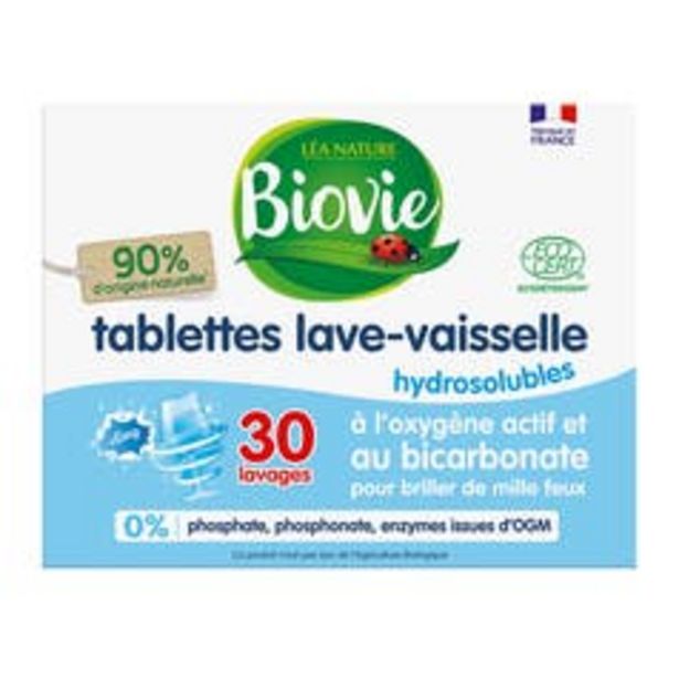 Biovie Tablettes lave-vaisselle au bicarbonate de soude