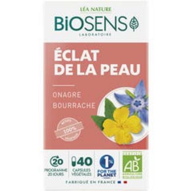 Biosens Capsule végétale Eclat de la peau - Onagre Bourrache - bio