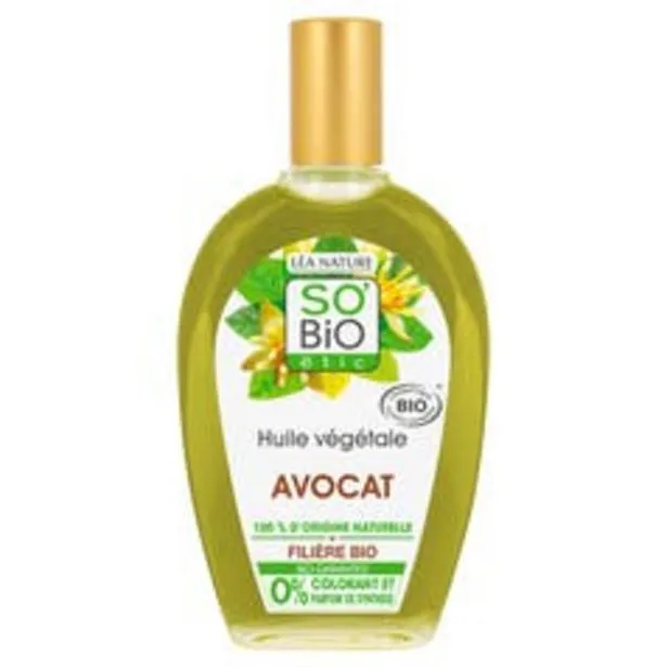 so'bio étic huile végétale d'avocat 100 % origine naturelle