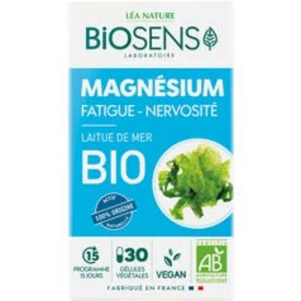 biosens gélule végétale magnésium - fatigue nervosité - bio