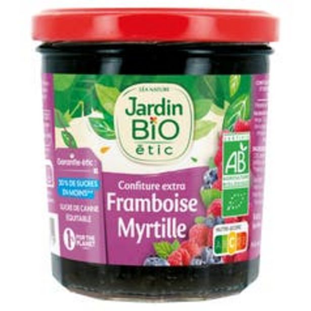 Jardin BiO étic Confiture extra Framboise Myrtille - bio