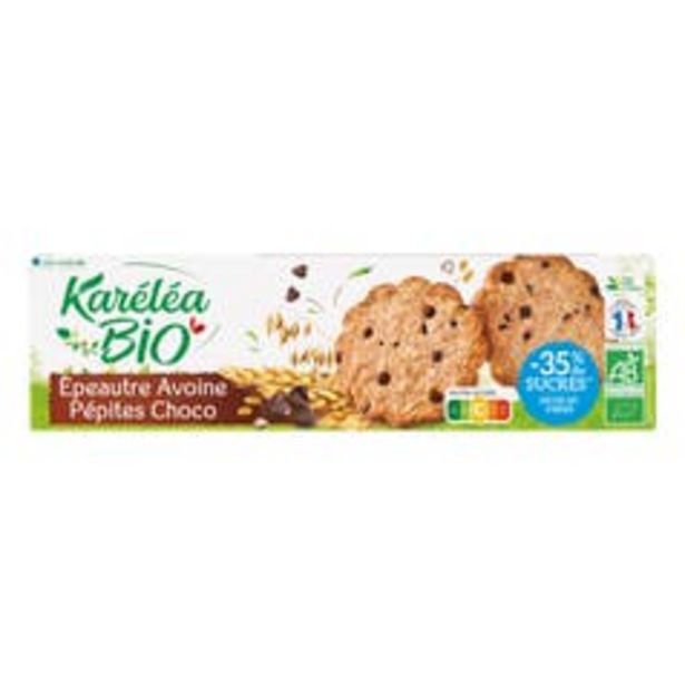 Karéléa Biscuits Épeautre Avoine pépites Bio réduits en sucres