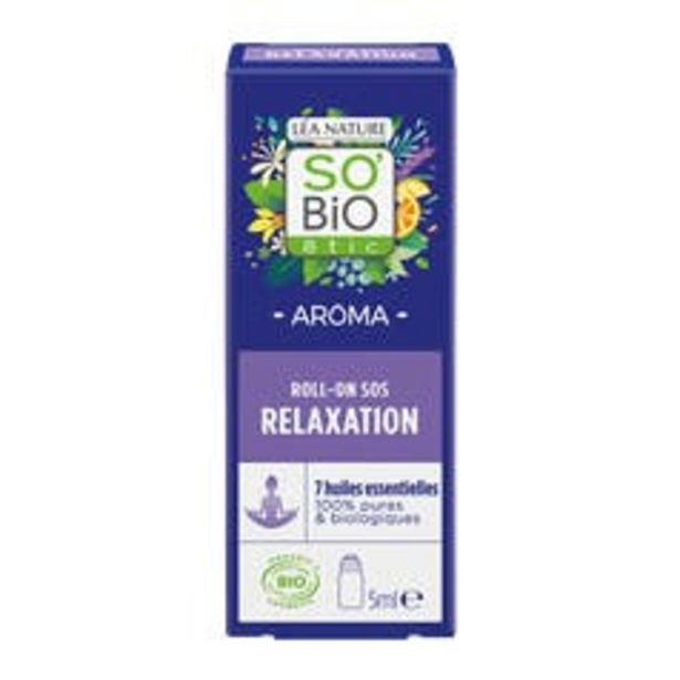 SO'BiO étic Roll-on SOS Relaxation bio aux 7 huiles essentielles Bio