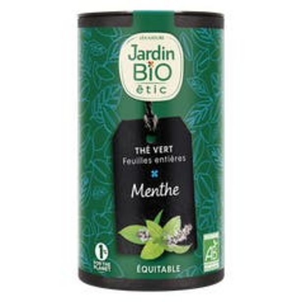 Jardin BiO étic Thé vert vrac Feuilles entières Menthe - bio