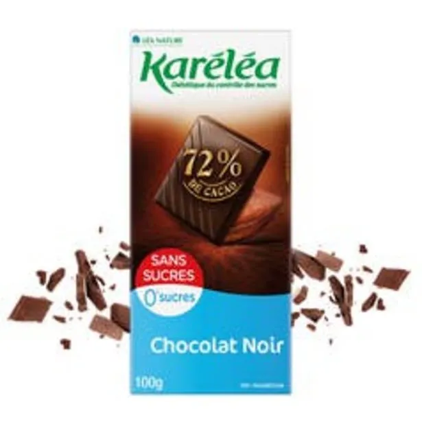 karéléa tablette de chocolat noir 72% cacao