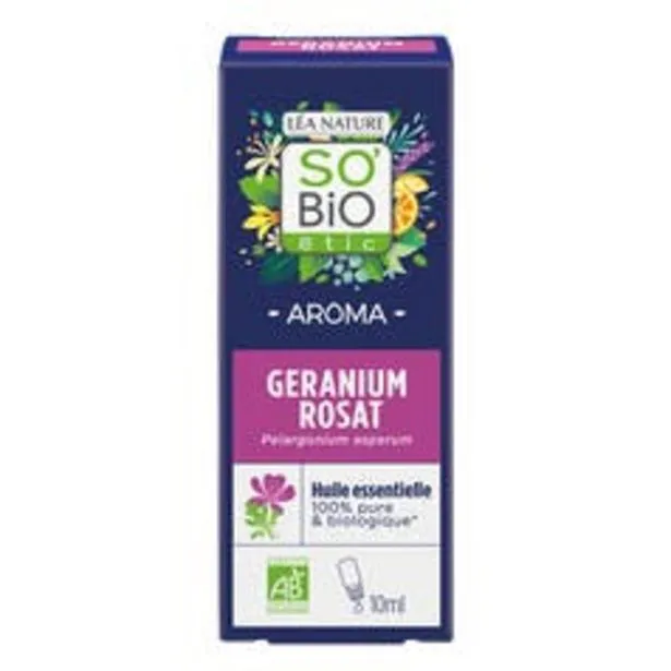 so'bio étic huile essentielle géranium rosat bio