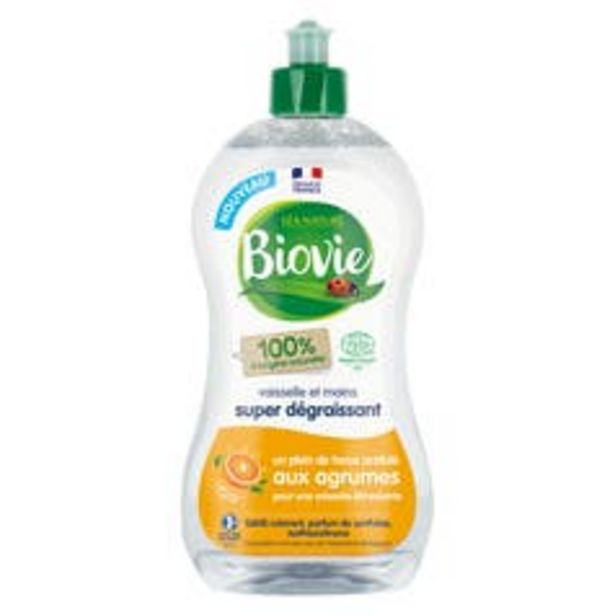 Biovie Liquide vaisselle et mains aux huiles essentielles d'agrumes bio