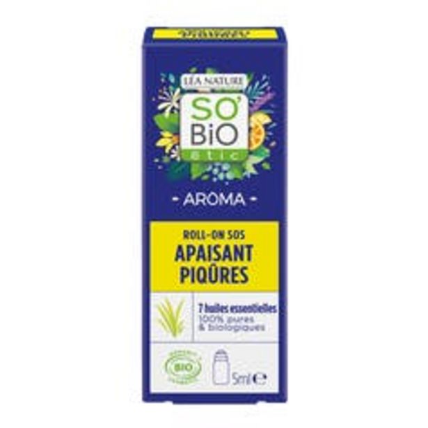 SO'BiO étic Roll-on SOS apaisant anti-piqûres aux 7 huiles essentielles Bio