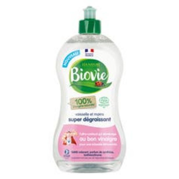 Biovie Liquide vaisselle et mains au vinaigre bio, senteur fruits rouges