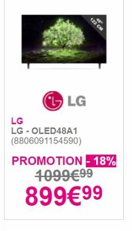 122 CM  CLG  LG  LG - OLED48A1 (8806091154590)  PROMOTION - 18%  109999  89999