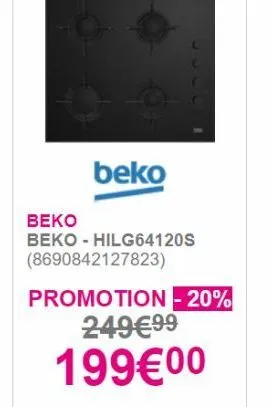beko  beko beko - hilg641205 (8690842127823) promotion -20%  24999  19900
