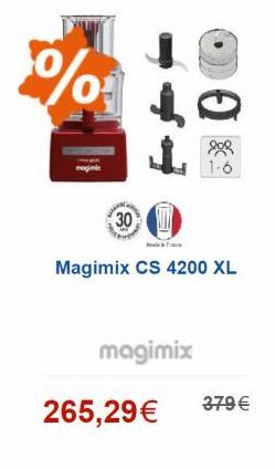 %  &  regole  30  Magimix CS 4200 XL  magimix  379   265,29