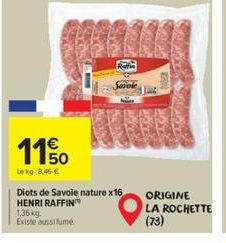 SA  Sarole  1960  te kg 8.46   Diots de Savoie nature x16 HENRI RAFFIN  ORIGINE LA ROCHETTE (73)  136  Existe aussi fume