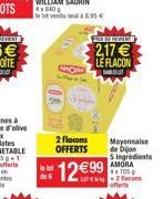 2,17  LE FLACON  KURO  (05  2 flocons OFFERTS  Mayonnaise de bio Singredients AMORA  TOS  1299  de 5