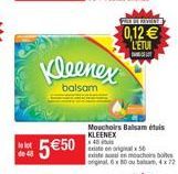 TELEBELL 0,12  LETU  Kleenex  balsam  Mouchoirs Balsam etuis KLEENEX 48  le  - 550  al 60472