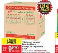 3 flocons OFFERTS  le lor  990  Nettoyant minger Fête des Fleurs Champs de coquelicots AJAX wie Mugurt e conserves