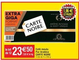 café moulu Carte noire