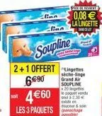 soupline  soll  grand air soupline  20 to get ved so 2.80  b & po