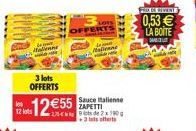 USE 0,53  LA BOITE  Mand  3 lots OFFERTS  1255 i  12  ZAPETTI 23 20  userte