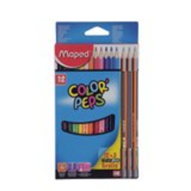 Pochette crayons de couleur graphites x12 offre à 1,99€