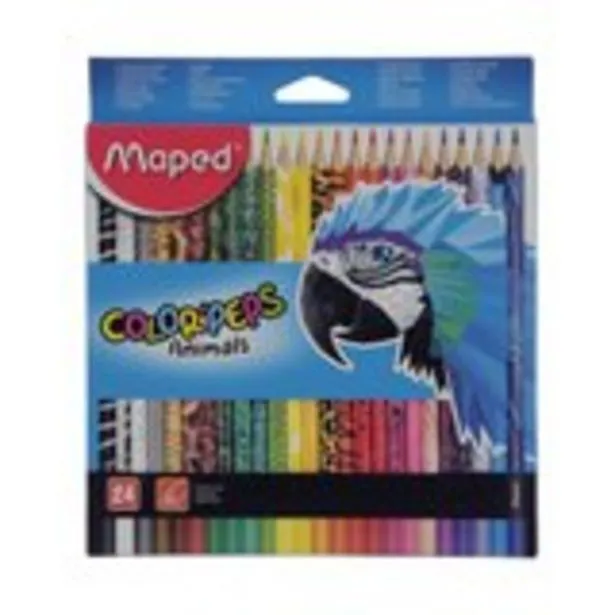 24 crayons de couleur colorpeps animal